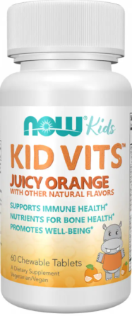 Витамины для детей Now Foods Kid Vits™ Juicy Orange Chewable 60 жев таб апельсин Киев