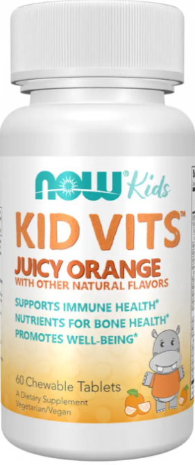 Витамины для детей Now Foods Kid Vits™ Juicy Orange Chewable 60 жев таб апельсин Киев - изображение 1