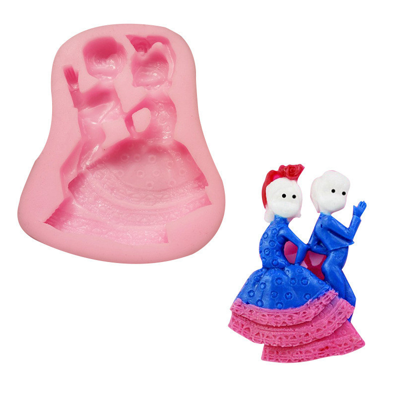 Молд силиконовый Свадебный 8 на 6 см розовый Киев - изображение 3