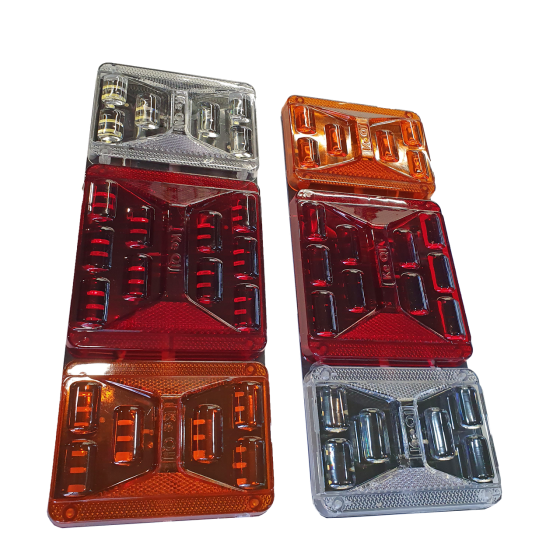 Ліхтар LED задній універсальний 325 х 130 х 20; 24v; 108 led діодів; (38Amber + 48Red + 22White) Мукачево