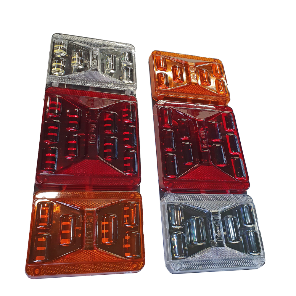 Ліхтар LED задній універсальний 325 х 130 х 20; 24v; 108 led діодів; (38Amber + 48Red + 22White) Мукачево - фото 4