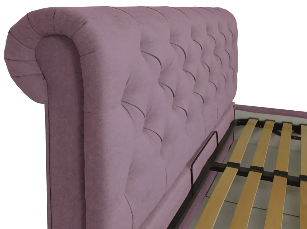 Кровать Двуспальная London Comfort 180 х 190 см Fibril 24 C1 С подъемным механизмом и нишей для белья Темно-розовый Киев - изображение 3