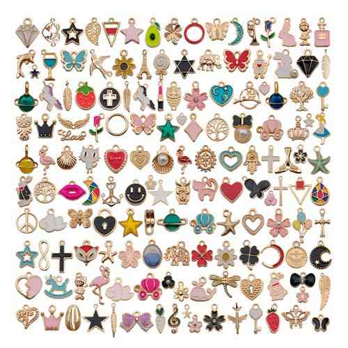 Набір підвісок емальованих 100шт, шарми шармики, Змішаний тип2, мікс Вінниця