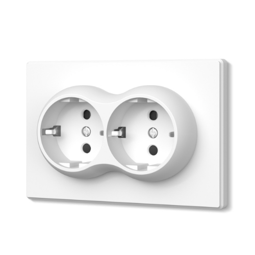 NOTA білий мат Розетка внутрішня 2-а із заземленням Videx Житомир - изображение 3