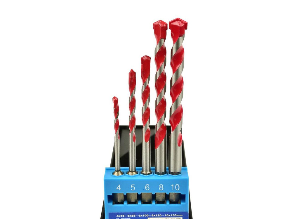 Свердла бетону "GeKo" з хвостовиком для шуруповерта Hex E6,3 (1/4") комплект  5 шт.  4 - 10 мм Киев - изображение 2