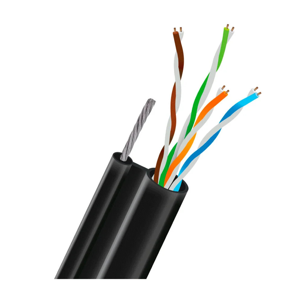 Кабель вита пара UTP CAT5E CU 0.51mm LDPE Outdoor + трос Trinix 305m (33-00044) Киев - изображение 1