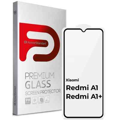 Стекло защитное Armorstandart Full Glue Xiaomi Redmi A1 / A1+ / Poco C50 Black (ARM62819) Винница