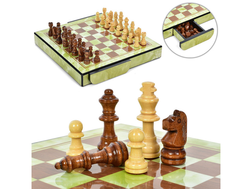 Шахи дерев'яні класичні з 2 висувними ящиками (XQ12104) Чернігів - фото 2