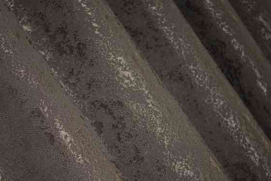 Комплект штор на люверсах VR-Textil Лен мрамор Pavliani № 1288ш 150х250 см 2 шт Темное какао (37-0039) Киев