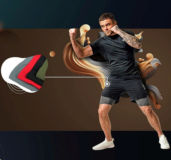 Компресійні шорти для RDX MMA T16 2-в-1 BLACK/GREY-M Каменское - изображение 8