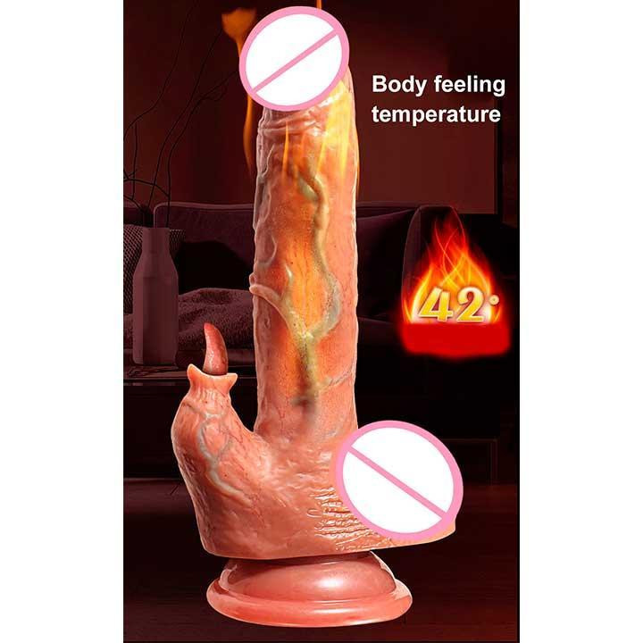 Реалистичный вибратор с поступательными движениями и подогревом USB без Д/У Винница - изображение 1