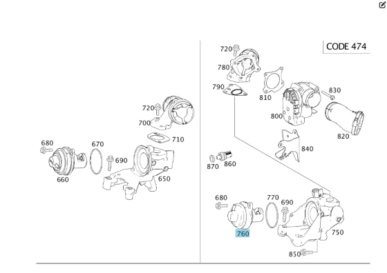 Mercedes-Benz  A6401401660 Клапан EGR Smart Fortwo C451 OM640 Smart Fortwo Cabrio A451 Одесса