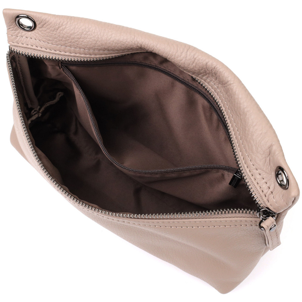 Стильная женская сумка на плечо из натуральной кожи Vintage 23005 Серый Киев - изображение 7