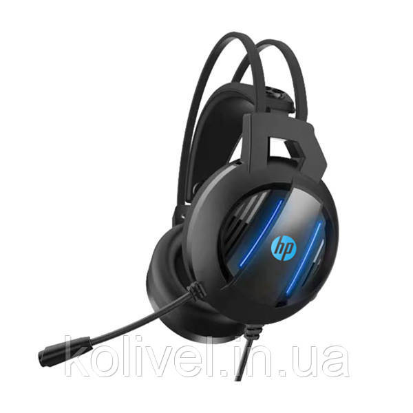 Навушники з мікрофоном HP DHE-8001 USB+3.5mm, LED, Black (DHE-8001) Киев - изображение 1