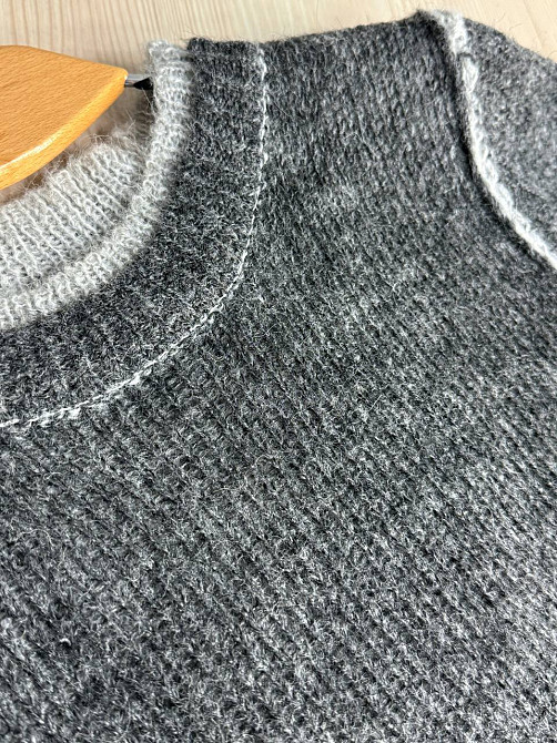 Светр жіночий A-N 8096 двошаровий в’язаний павутинка, сірий, one size Київ - фото 14