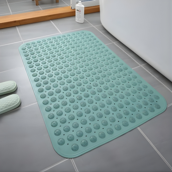 Коврик для душа и ванной комнаты силиконовый,массажный антискользящий в ванную прямоуголный 40х80 см, бирюзовый Каменец-Подольский