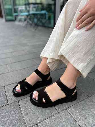 Соната Босоніжки жіночі темно-коричневі з натуральної замші Соната Люба / Зручні босоніжки р. 3 Коломыя