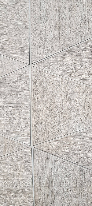 Шпалери вінілові на флізеліні Marburg Travertino 1.06х10 фігури трикутники смуги структурні коричневі 3д Київ - фото 4