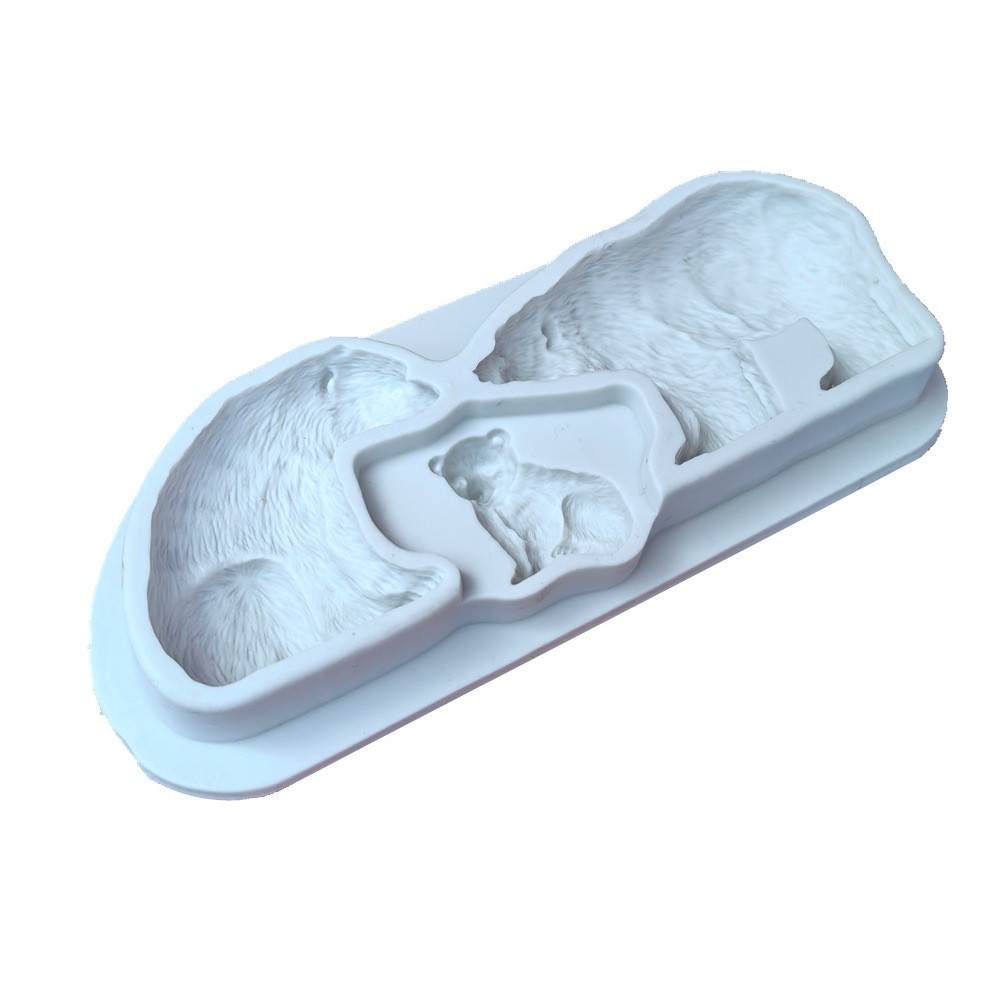 Молд силиконовый Медведь 160 на 66 мм серый Киев - изображение 10