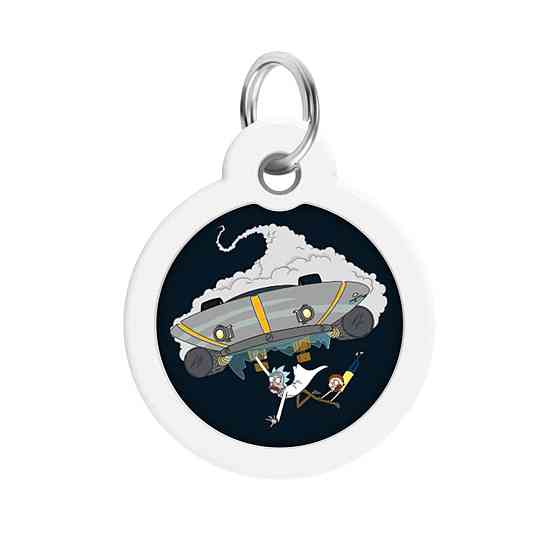 Адресник для собак и кошек металлический WAUDOG Smart ID с QR паспортом, рисунок 