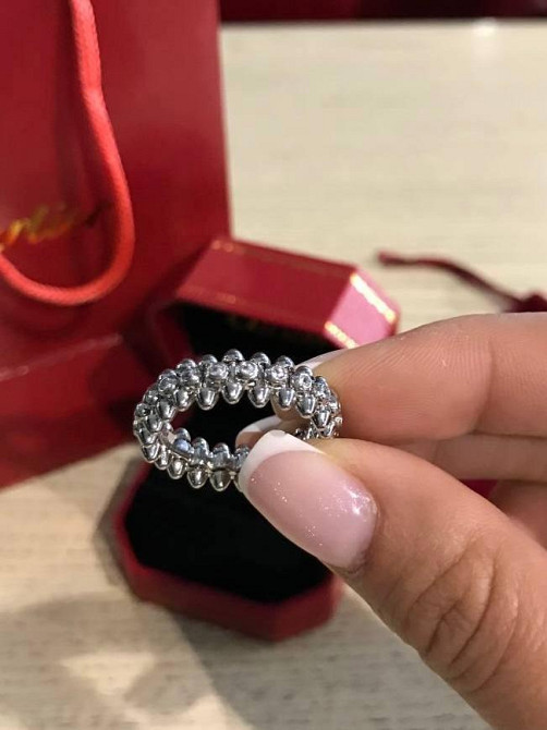 Кольцо Cartier Juste un Clou (“зубчики”) — покрытие серебро 925 / с цирконием Одесса - изображение 9