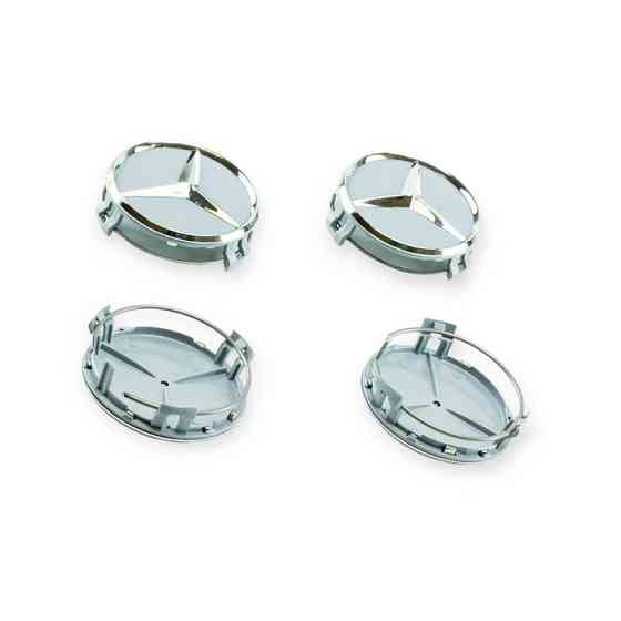 Ковпачок заглушка диска mercedes 70/75мм сірі (к-т 4шт) з кільцем Мукачево