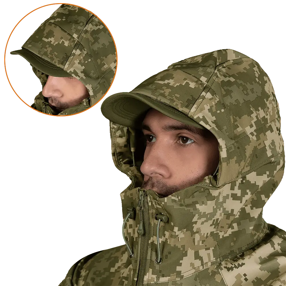 Куртка чоловіча тепла CM Stalker SoftShell (Піксель) 3XL Вінниця - фото 4