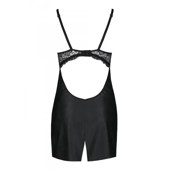 Бебі-дол з еко-шкіри та мережива Passion LOONA CHEMISE L/XL, black Львів