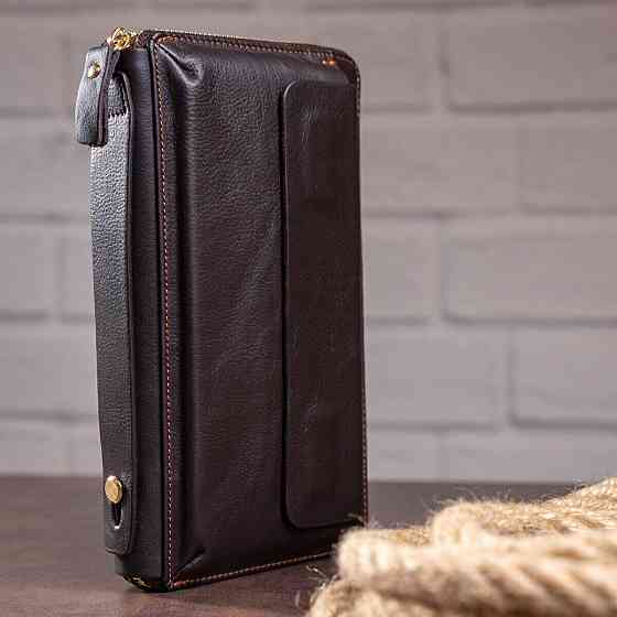 Мужской клатч-барсетка с ремешком на руку Vintage 14655 Коричневый Киев