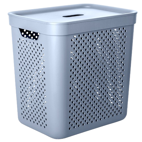 Кошик для білизни 35л з органайзером сірий мат Simple Алеана Житомир - фото 3