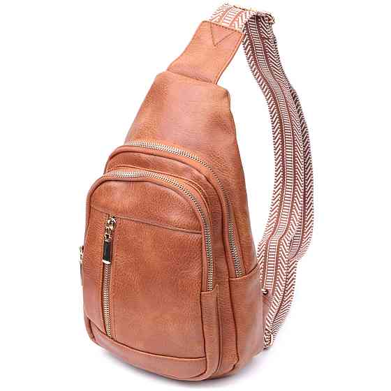 Интересная слинг сумка для женщин из экокожи Vintage 22749 Рыжий Киев