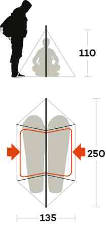 Палатка двухместная Ferrino MTB 2 Blue (99031MBB) Киев