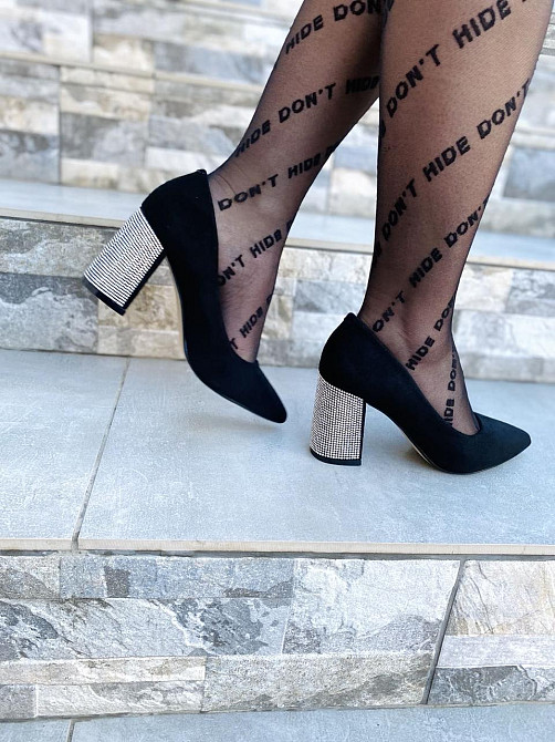 Meideli Туфлі жіночі MEIDELI чорні еко-замша каблук 8 см 38р. (4111) Коломыя - изображение 8