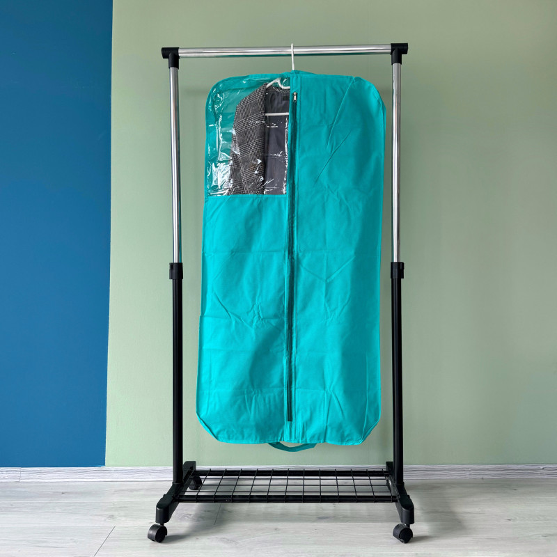 Чехол для верхней одежды с прозрачной ПВХ вставкой 120х60х8 см HCh-120-8-Lazur (Лазурь) Сумы - изображение 1