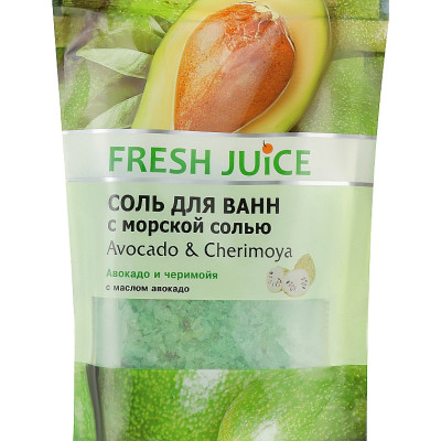 Сіль для ванн Fresh Juice Avocado &amp; Cherimoya 500 г (4823015937637) Вінниця - фото 1