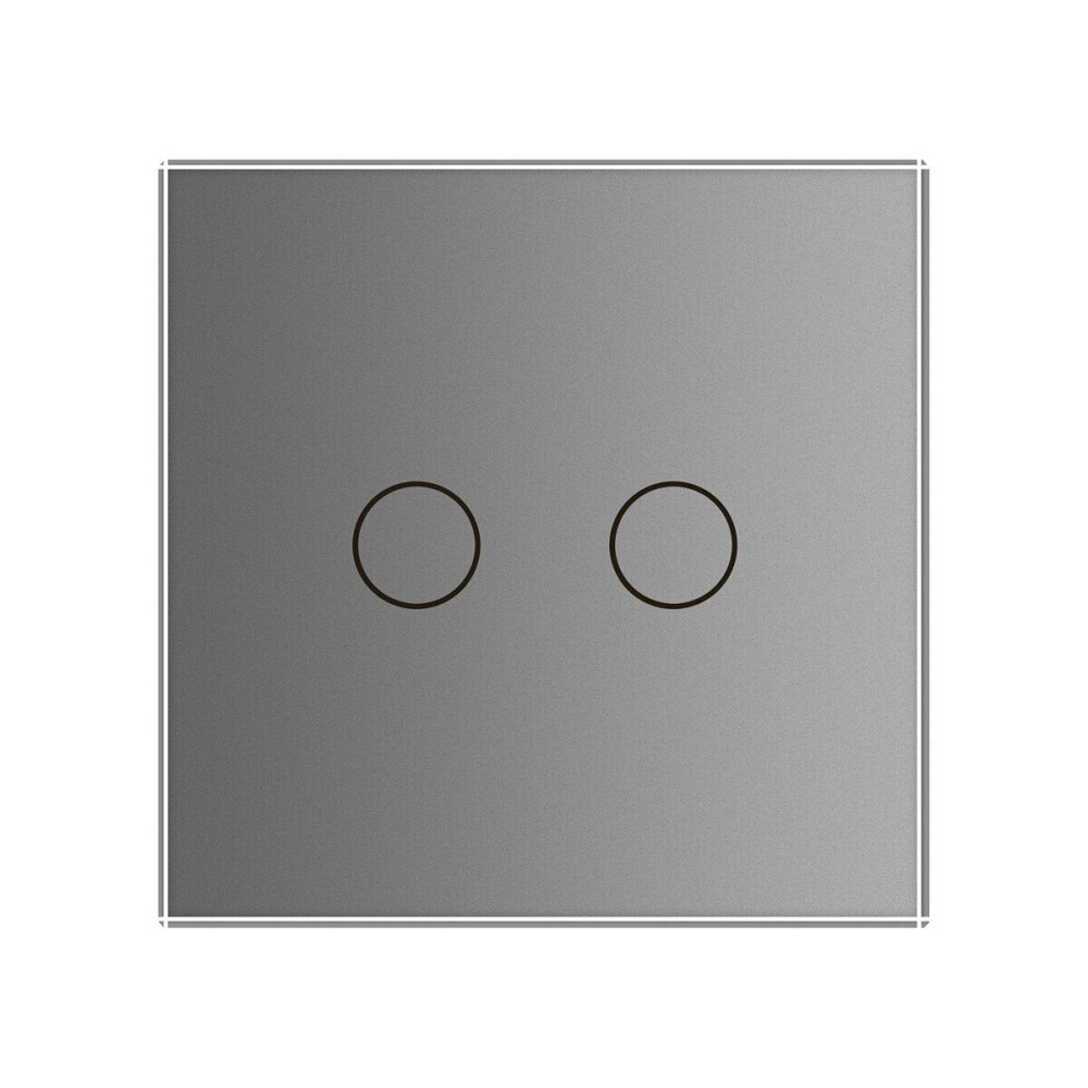 Розумний сенсорний прохідний/перехресний ZigBee вимикач 2 сенсора Livolo сірий скло (VL-C702SZ-15) Коломия - фото 2