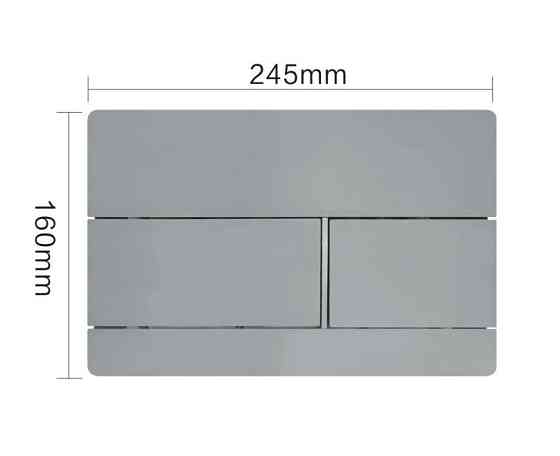 KVADRO M панель змиву polished aluminum Київ