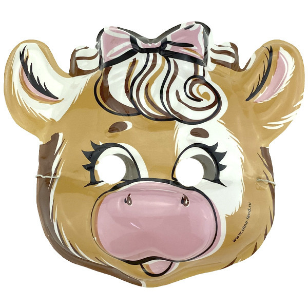 Маска детская пластиковая Корова Бурёнка 12 шт Киев - изображение 1