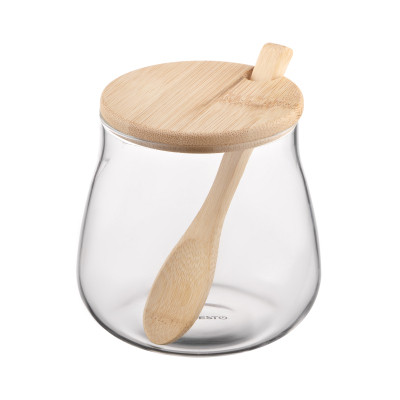 Емкость для сыпучих продуктов Ardesto Midori Sugar 500мл, скло, бамбук, прозорий (AR1350BHB) Вінниця - фото 2