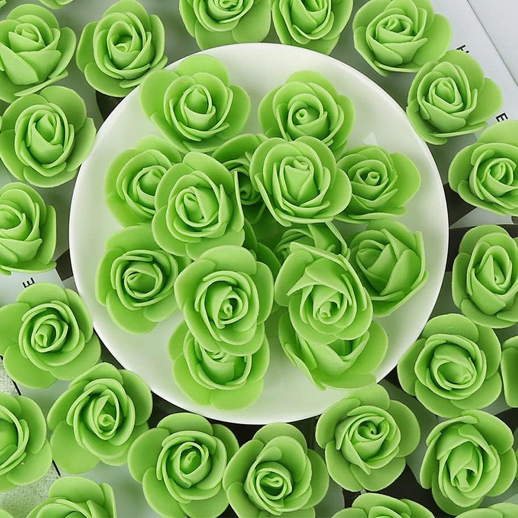 Головки штучних квітів 50 штук 3 см салатовий Київ - фото 3