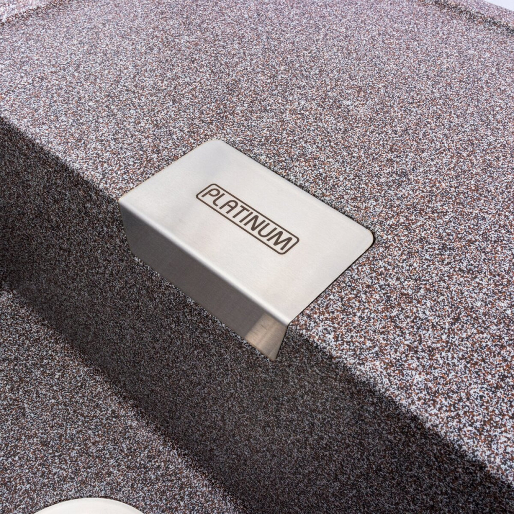 PLATINUM Гранітна мийка для кухні Platinum 8650 DIAMOND матова (мікс) Київ - фото 6