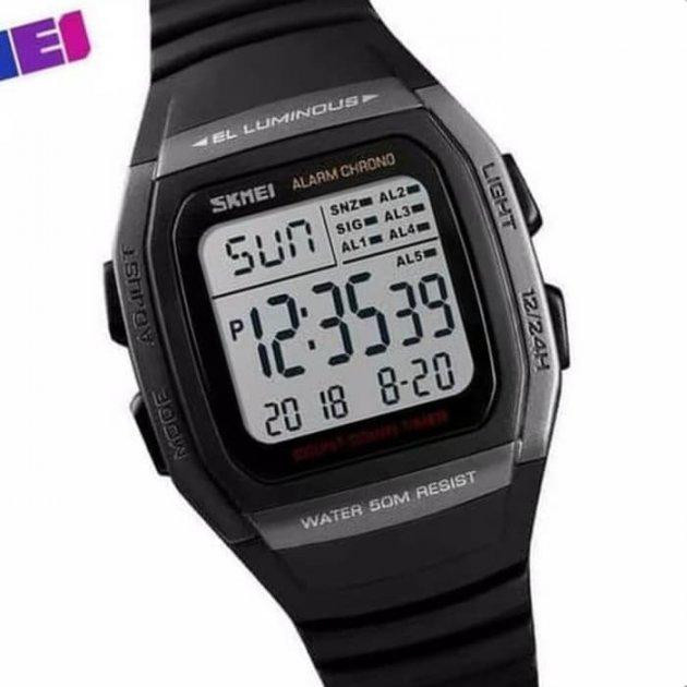 Чоловічий спортивний годинник Skmei 1278 Сріблястий Київ - фото 2