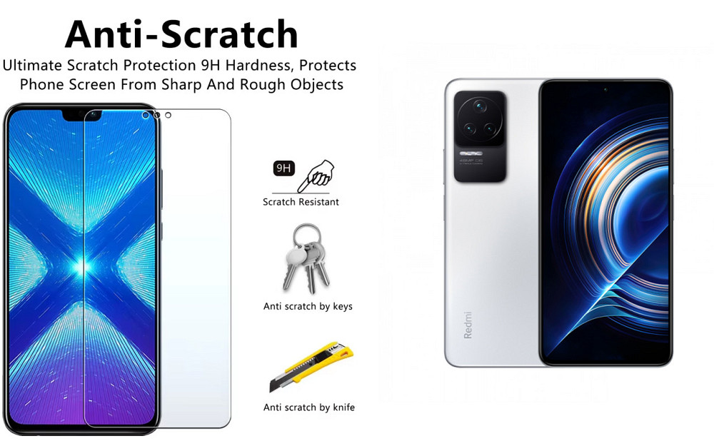 Защитное стекло NeoGlass для Xiaomi Redmi K50 – ультрапрозрачное и устойчивое Киев - изображение 1