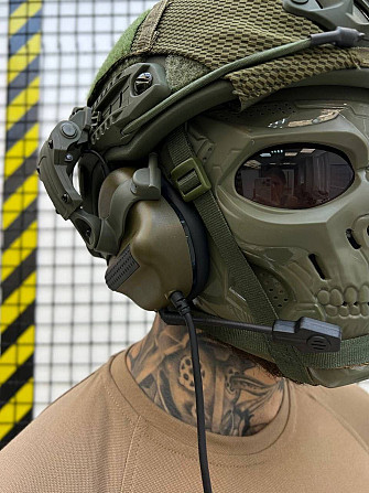 Тактический комплект шлем Fast Helmet + кавер + активные наушники М32 + крепление на шлем Винница - изображение 4