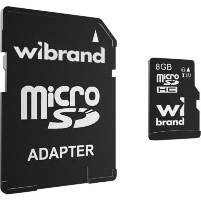 Карта памяти Wibrand 8GB microSD class 10 (WICDHC10/8GB-A) Винница - изображение 1