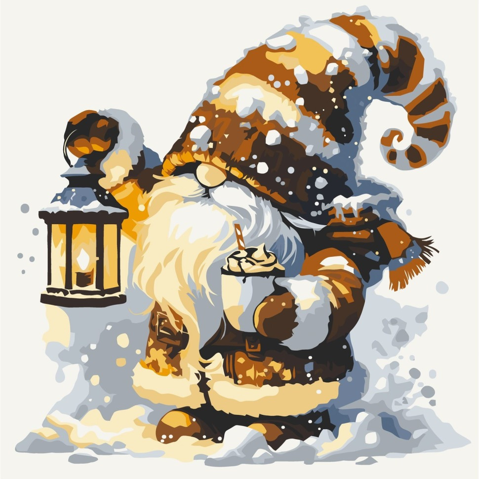 Картина за номерами "Зимовий гномик" 15127-AC 40х40 см Вінниця - фото 1