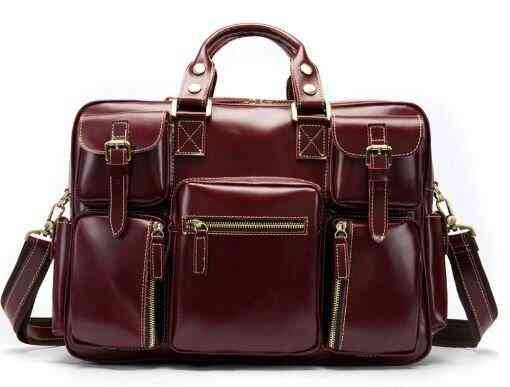Дорожня сумка-портфель Vintage 14776 Бордова Київ