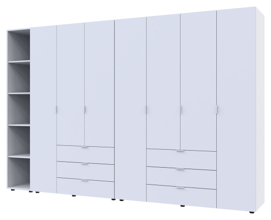 Комплект шкафов для одежды Doros Гелар (3 шт.) 309,4х49,5х203,4 см Белый (DRS-011180) Львов