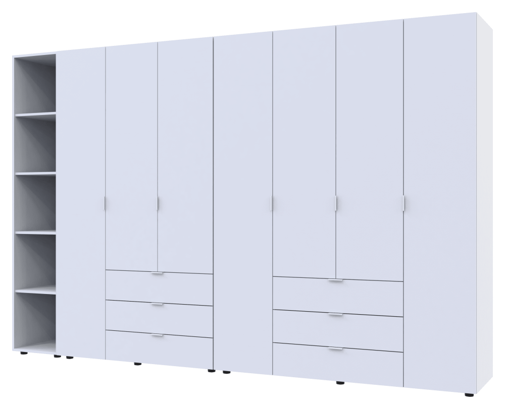Комплект шаф для одягу Doros Гелар (3 шт.) 309,4х49,5х203,4 см Білий (DRS-011180) Львів - фото 1