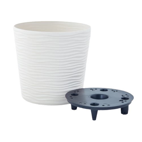 Вазон Ф'южн зі вставкою 12*11см низький біла троянда Алеана Житомир - фото 2